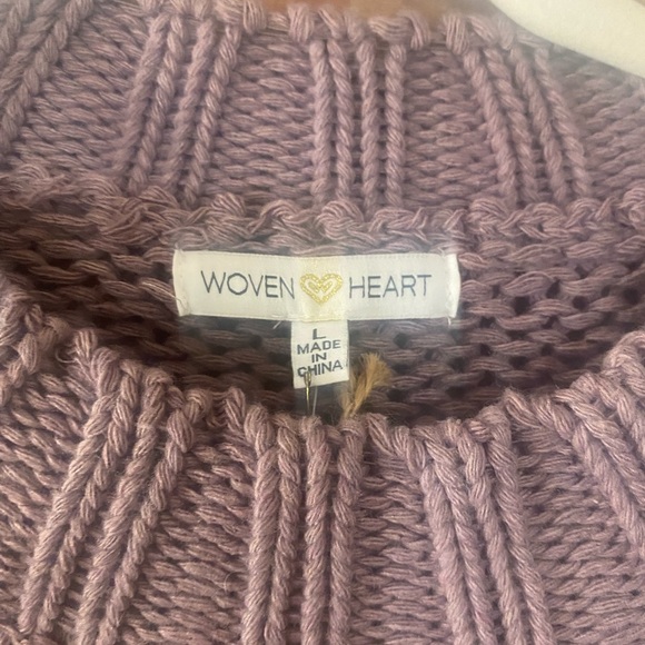 NWT Woven heart 💜 sweater - Picture 3 of 5